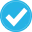 Blue verified checkmark icon